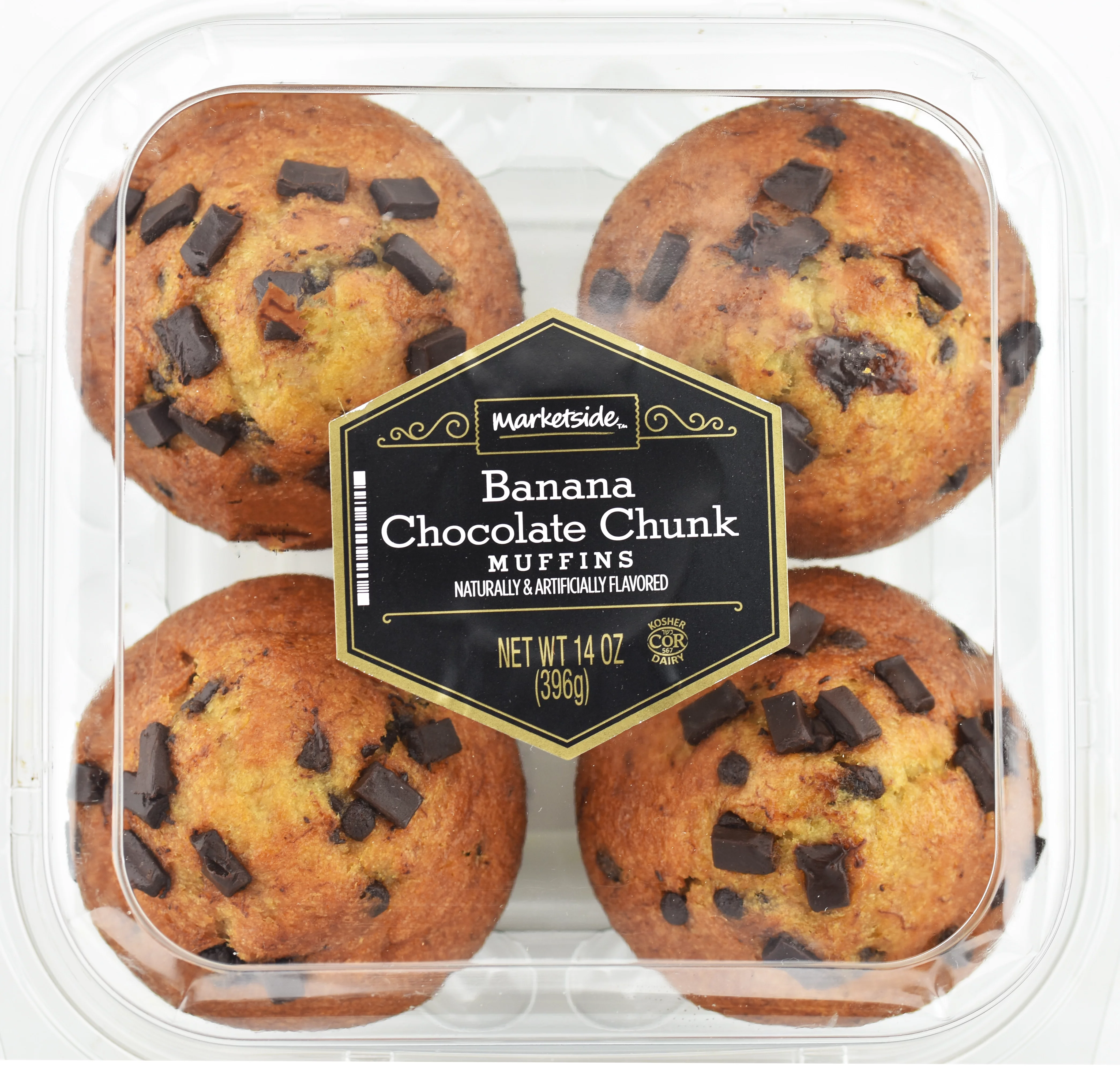 Buy Online Marketside Banana Chocolate Chip Muffins, 14 oz, 4 Count